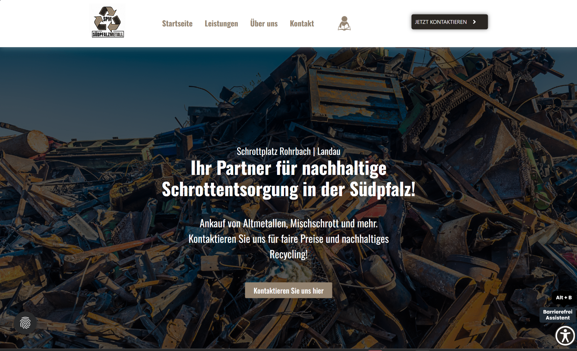 Webseite Südpfalzmetall (SPM)